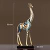 Simulation Animal Sculpture Giraffe Mother and Child Painted Animal Statue Modern Home Decoration Golden Handicraft Ornaments