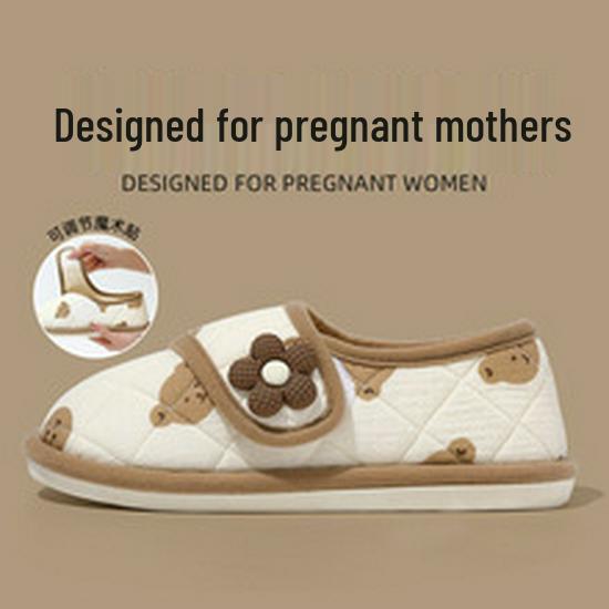 Home Warm Cotton Slippers, Non-Slip Thick Sole, Indoor Winter Shoes for Men & Women