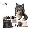 Halloween Cosplay Hat Kit Fantasy Hood Crochet Kit, Cute Animal DIY Dragon Unicorn Making Supplies Skull Earflap Craft for Adults, Handmade