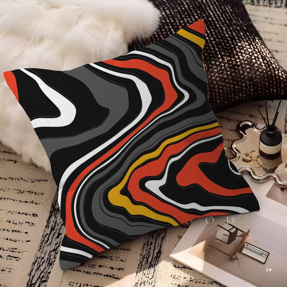 Strata Liquid Pillowcases Home Bedding Decorative Pillow Cover Wedding Super Soft Pillow Case