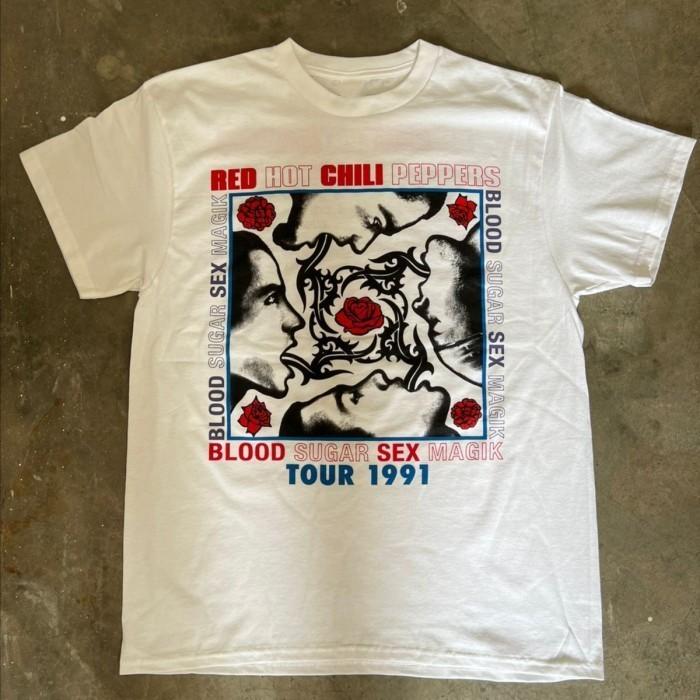 

Винтажная футболка Red Hot Chili Peppers Live In 1991 Белая S-5XL FF213 Унисекс XXXXL