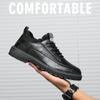 Fashion 2024 Men Leather Platform Oxfords Slip On Thick Bottom Men's Derby Shoes Casual Loafers Mens Square Toe Formal Dress Shoes