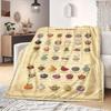 One Piece Route Map Print Blanket Warm Comfortable Flannel Blanket Suitable for Bedrooms,Sofas, Beds,Chairs 108