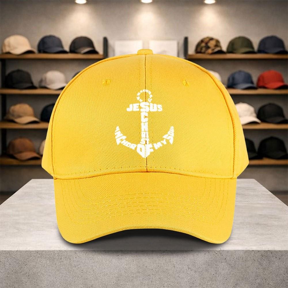 Jesus Anchor Of My Soul Christian Baseball Cap Adjustable Polyester Outdoor Sports Hat