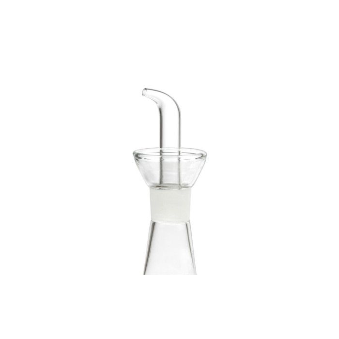 Huilier Ou Vinaigrier Conique En Verre Transparent Avec Bec Verseur 500ml