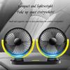 Car Accessories ABS Car Fan USB 3 Speed Control Rotatable Double-head Fan 12V 24V Cooling Air Circulator Car
