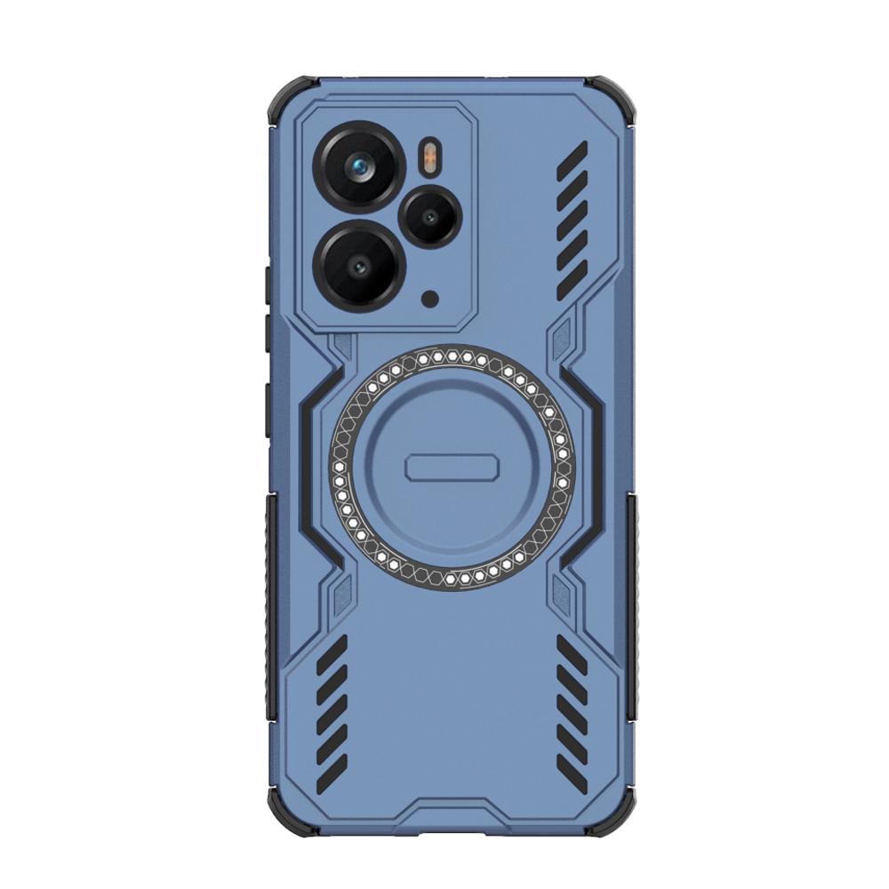 

Air Bag Anti Drop Phone Case Protective Strong Magnetic Attraction For OPPO For Realme 14 Pro Plus Non-slip Heat Dissipation синий