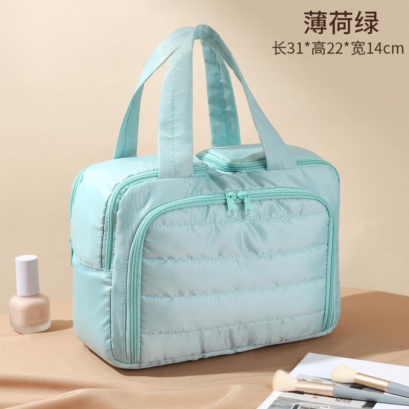 Stylish and Simple Cosmetic Bag Women's 2025 New Portable Lightweight and Large-capacity Partition Storage Bag Travel Toilet Bag