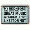 Vintage Metal Poster Music Quote Wall Art for Living Room