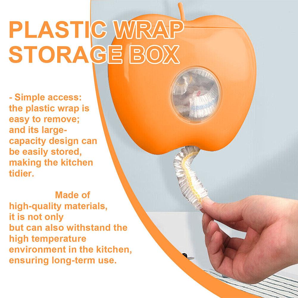 Punch-Free Wrap Storage Box Wall Mounted Cling Film Cover Organizer Fresh-Keeping Bag Holder Kitchen Disposable Sleeve Storage