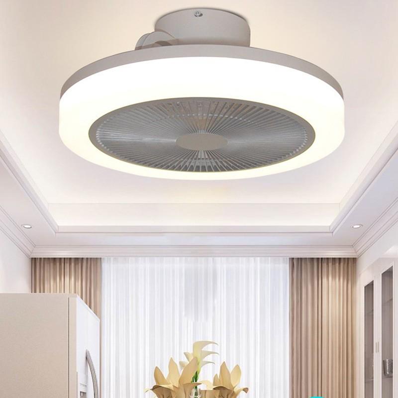 Ultra-Thin Inverter Ceiling Fan Light - Modern Minimalist Design for Bedroom, Dining, and Living Room