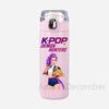 Anime K-Pop Lovci démonů Tištěná termoska Přenosná nerezová láhev na vodu 400 ml Nepropustný kempingový pohár na vodu Dárky
