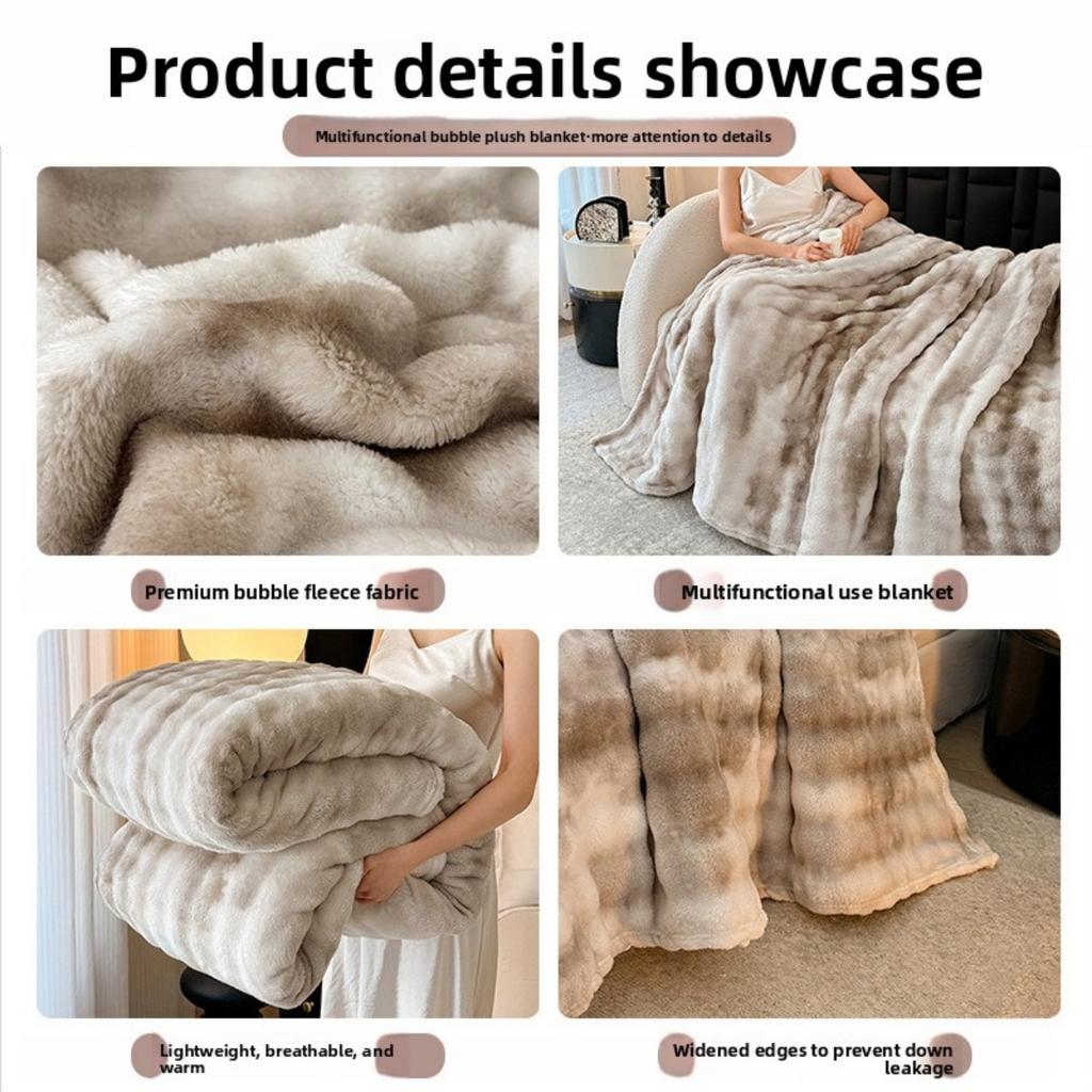 Bubble Velvet Blanket, Thickened Flannel, Coral Velvet Blanket, Office Nap Blanket, Single Air Conditioning Blanket