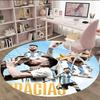 1pc M-Messi3 Carpet, Round Rug, Comfortable, Suitable for Entryways, Living Rooms, Office, And Bedrooms, Christmas Decoration