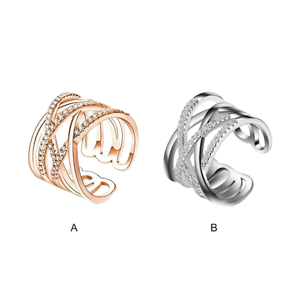 Ring Crystal Rings Vintage Minimalist Classic Jewelry Finding Skin-Friendly Comfortable for Parties Leisure Daily