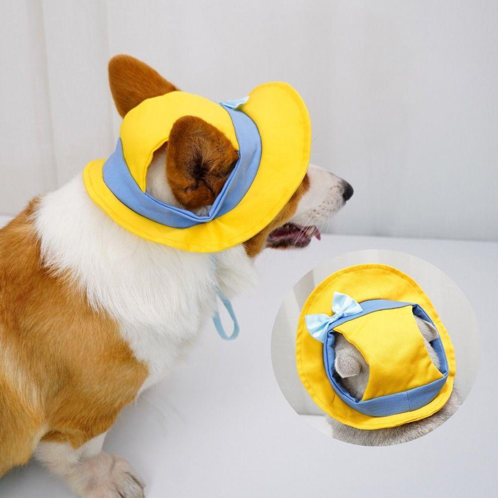 Breathable Cat Fisherman Hat UV Protection Cats Sun Cap Pet Supplies Pet Sun Hat Walking