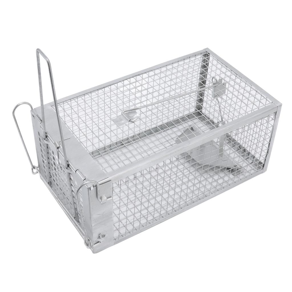Eisen Ratte Mausefalle Käfig Einzeltür Lebendtierfalle für Indoor Outdoor Kleintier