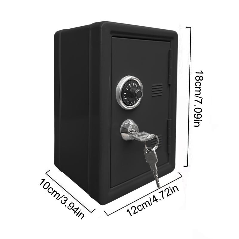 Frcctre Kids Safe Bank, Money Box With Coin Tray, Mini Locker Small Safe Storage Box Piggy Bank With Combination Lock And Key