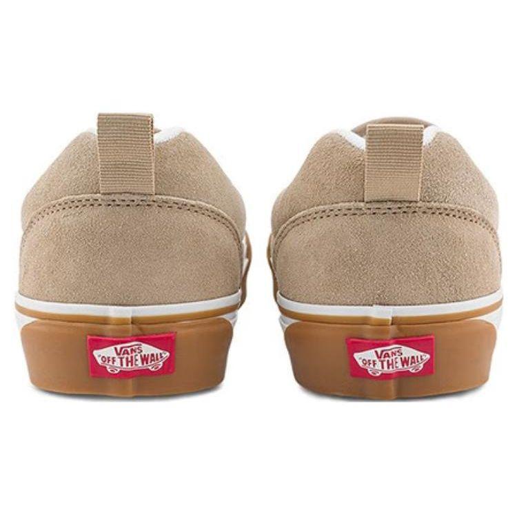 Vans Knu Slip Comfortable Versatile Non-Slip Lightweight Low-Top Skate Shoes Unisex sneakers Brown VN0009QDBEI