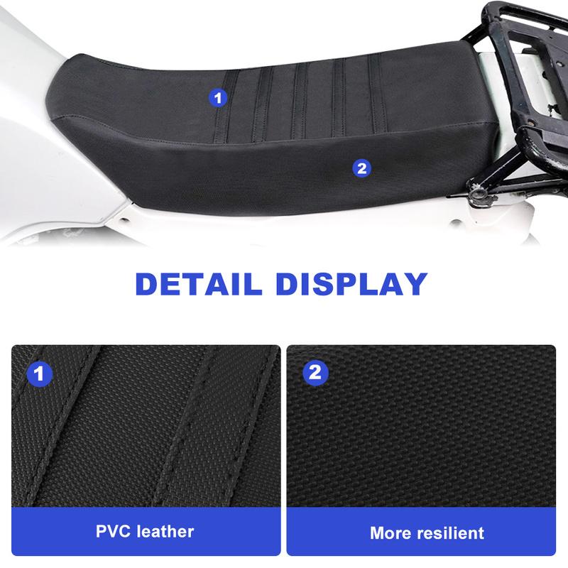 Motorcycle Seat Cover PVC Leather Waterproof Seat Saddle Cushion Cover Non-Slip Seat Cover KLR650 2008-2017 2018 For Kawasaki