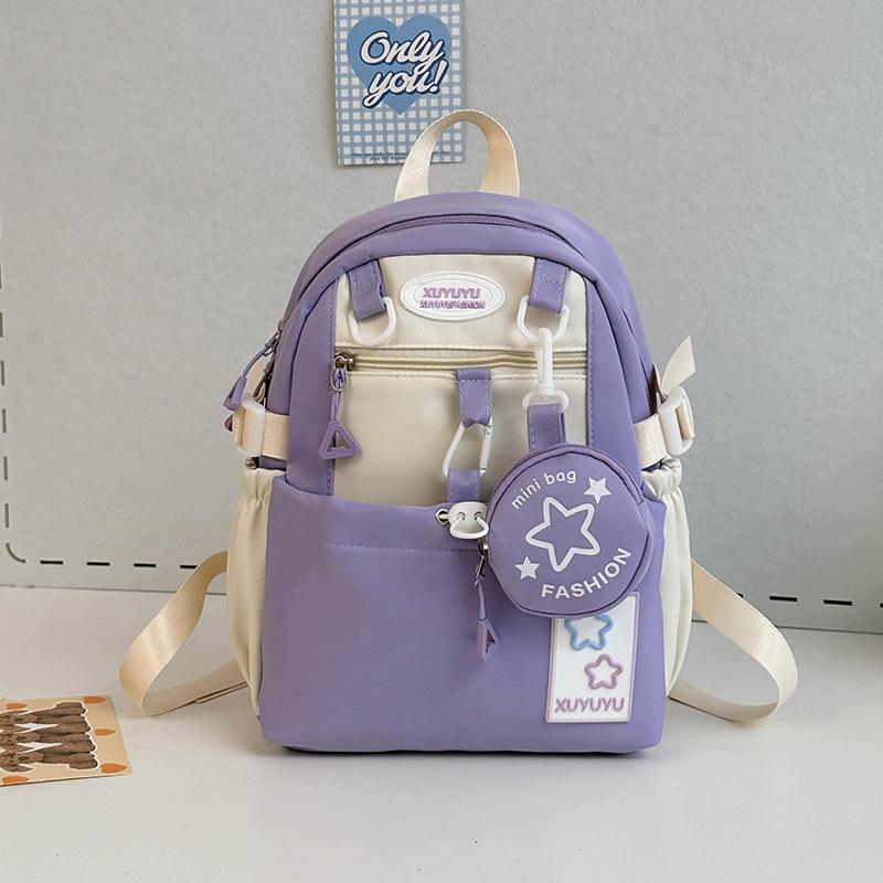 

Школьный рюкзак Cream Wind Campus Рюкзак для средней и старшей школы Универсальный Большой вместимости Сочетание цветов Повседневный Рюкзак с гребнем для путешествий