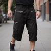 Pantalones Cargo 3/4 para Hombre - Pantalones Cortos de Trabajo Holgados Estilo Vintage con Múltiples Bolsillos