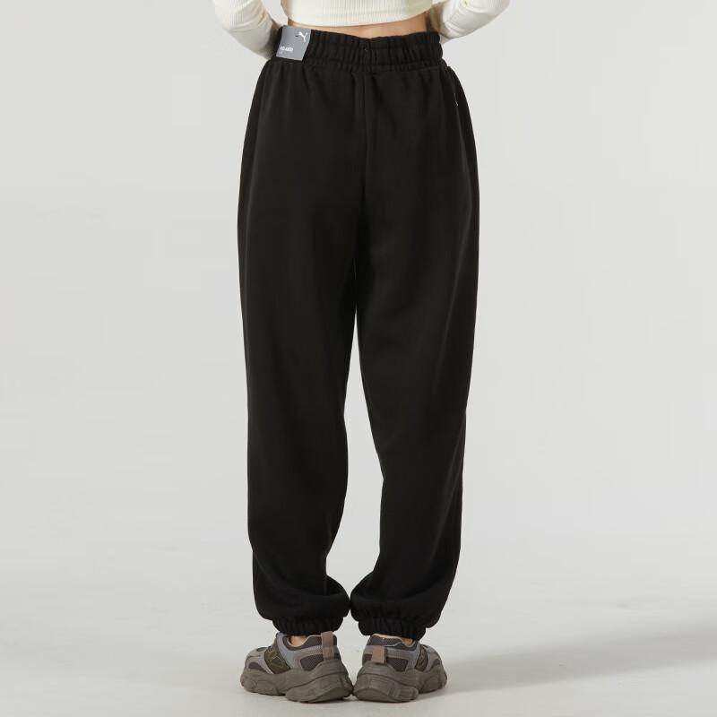 Puma Solid Color Long Sports Pants Women bottoms Black 539735-01