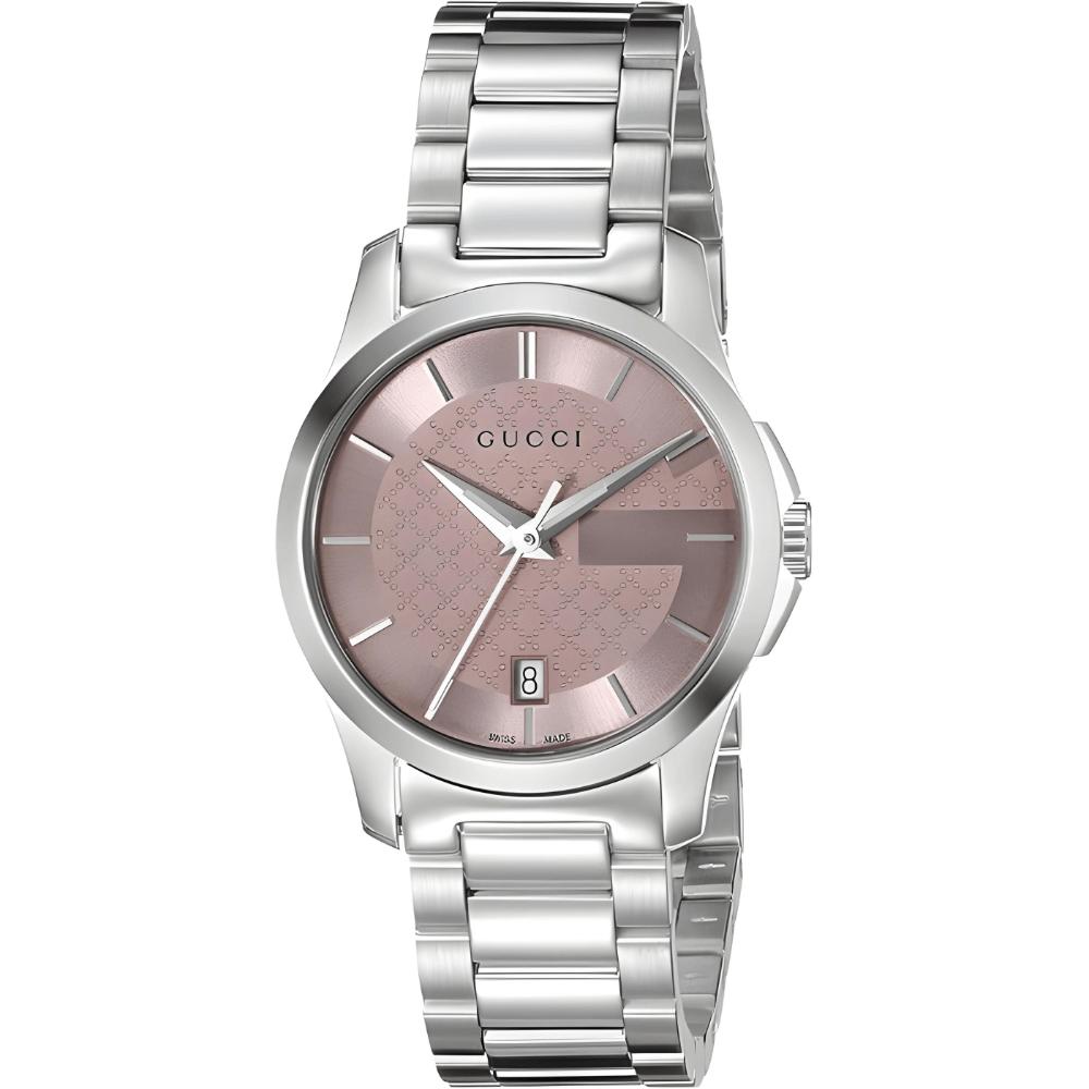 Gucci YA126524 G-Timeless Damenuhr mit rosa Zifferblatt
