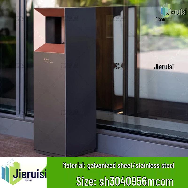 Stainless Steel Outdoor Trash Bin for Hotels, Parks, and Malls