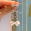 Huamei Jewelry Jewelry Stud Earrings Pearl Simple French Retro Light Luxury High-End Women'S