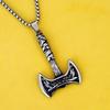 Antique Titanium Steel Viking Cross Necklace For Men Fade Resistant Pendant Jewelry