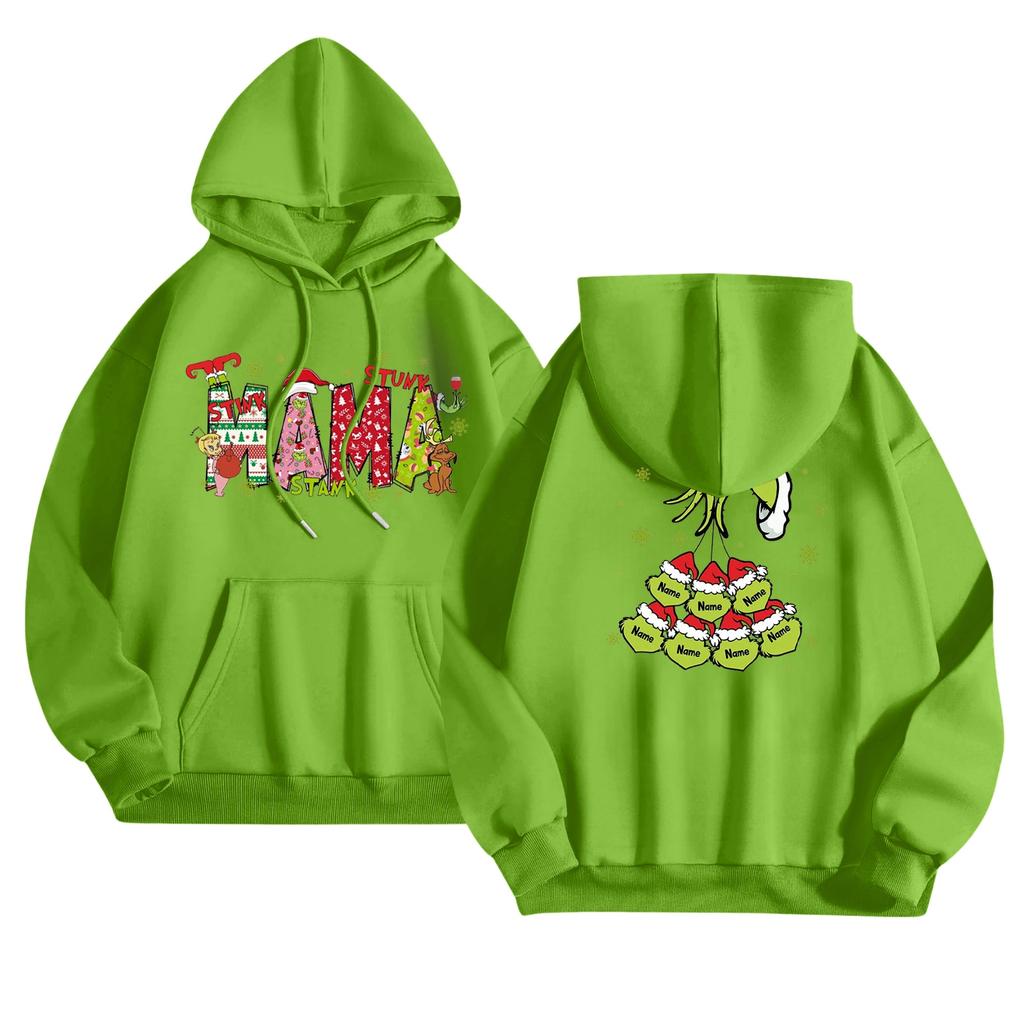 Women's Fashionable Casual Long-Sleeved Hooded Printed Sweatshirt