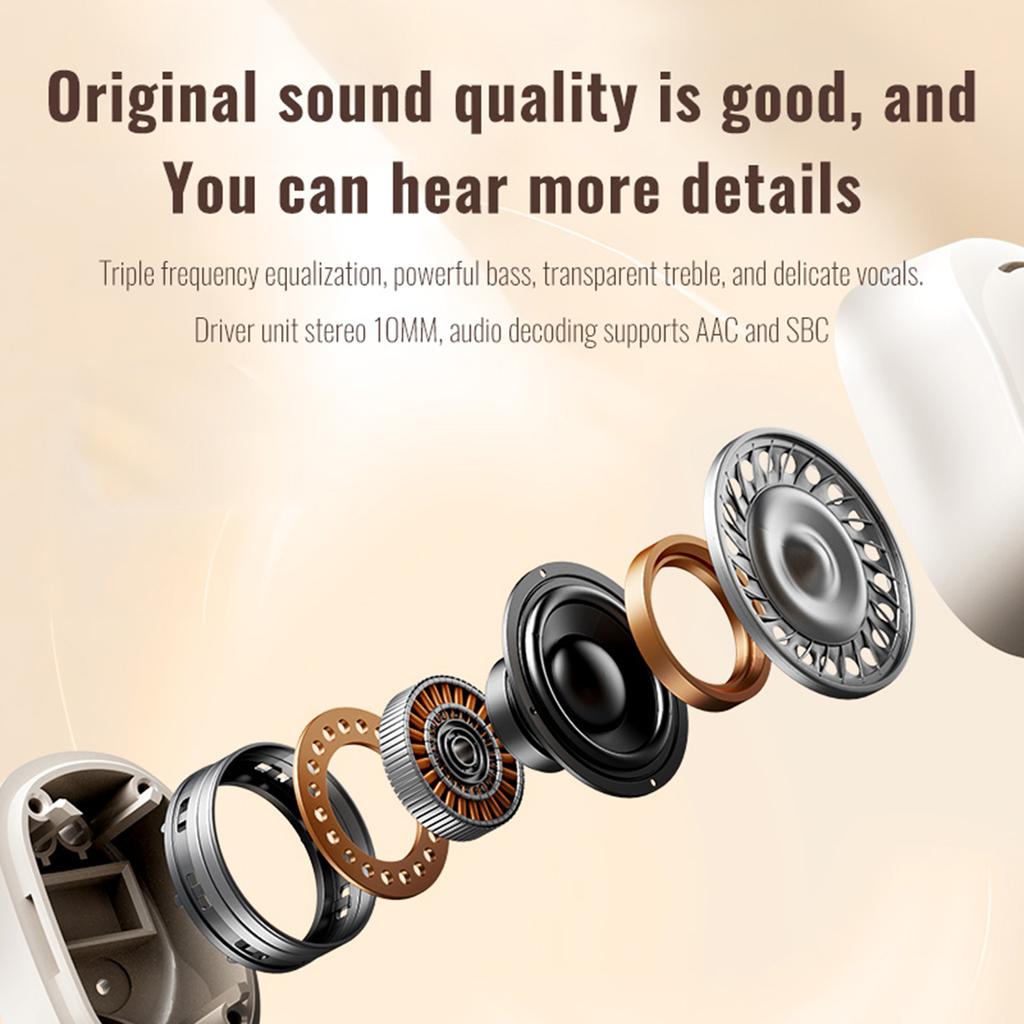 Lenovo EA200 InEar Wireless Earbuds Smart Noise Canceling BT Headphones with Dual Modes Audio