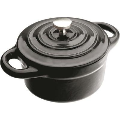 Ibili 725910N Mini-Cocotte Rund Schwarz 10x4,5 cm