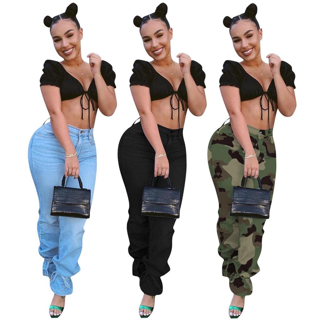 FE011 Women's European-American Casual Fashion Jeans