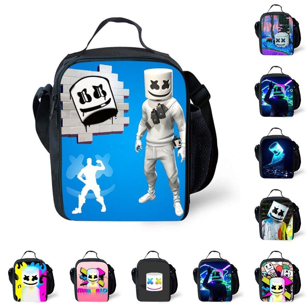 Marshmallow DJ Lunchtasche - Große Kapazität Thermoisolierte Kühltasche für Schüler und Picknicks