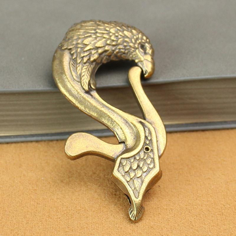 Brass Dragon Line Bottle Opener Small Copper Creative Wine Bottle Phoenix Buckle Eagle Button Pure Copper Keychain Accessories Accessories