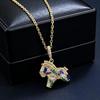 Luoxi Temple S925 Silver Zodiac Horse Necklace with Colorful Diamonds - 2026 Dopamine Fashion Collection.