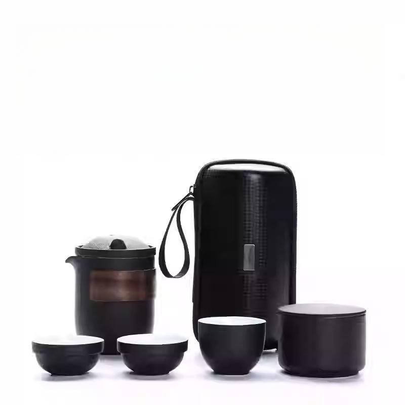 Portable Travel Tea Set Small Set Gift Carry-on Outdoor Tour Kung Fu Brewing Tea Cup Ware Single Camping Fast Guest Cups