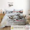 3PCS 100% Polyester Ultra-Soft 3D Dog Print Duvet Cover Set - Cozy Patchwork Bedding for Bedrooms & Guest Rooms - (1 Duvet Cover