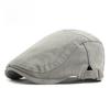 Unisex Retro Faux Suede Flat Cap British Style Solid Color Ivy Hat Adjustable Cabbie Driving Cap