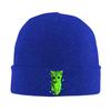 Alien Cat Meme UFO Silly Cat Knitted Hat for Women Unisex Skullies Beanies Autumn Winter Hat  Hip Hop Cap