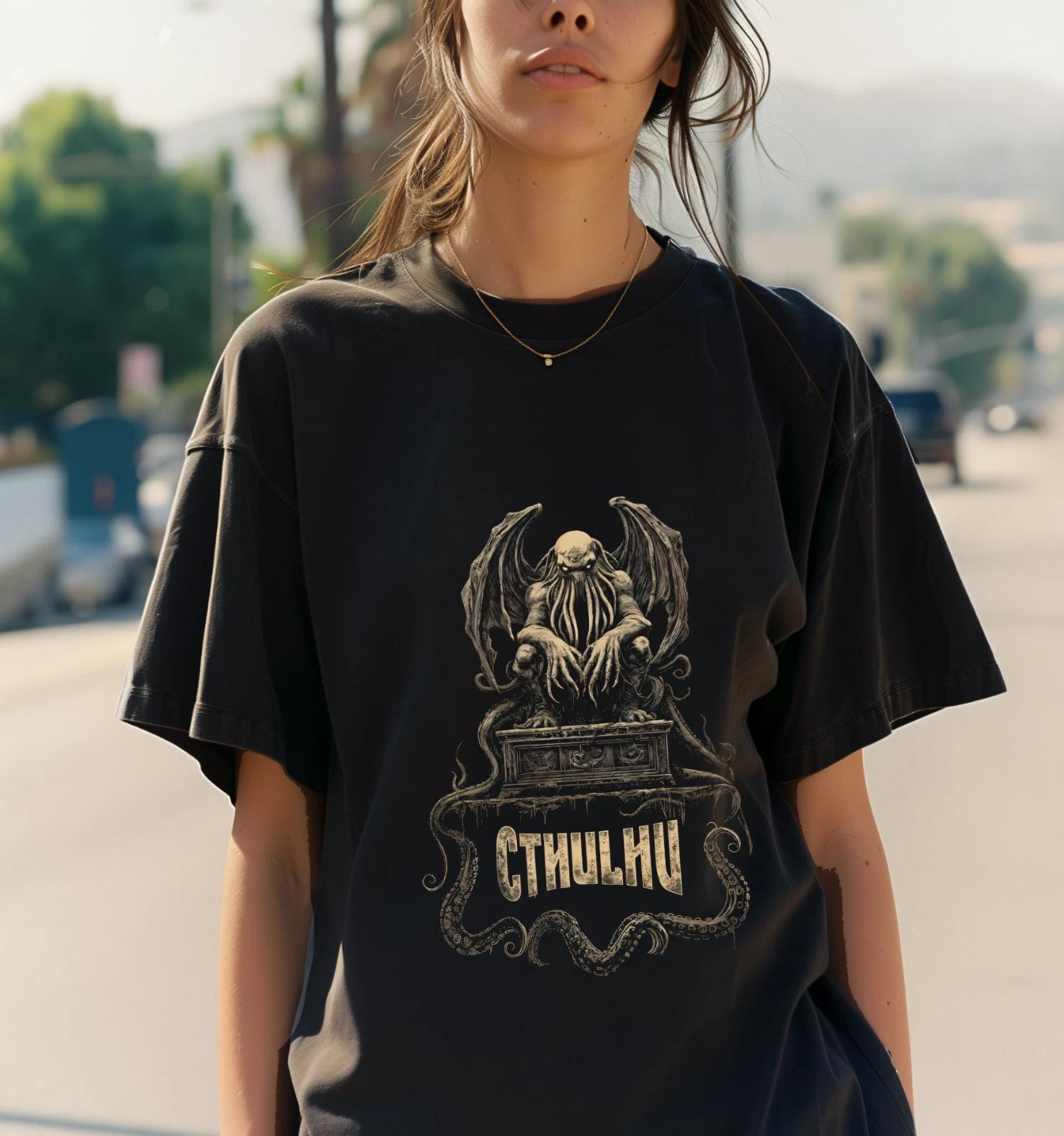 

Футболка Ктулху, Космический Ужас Г.Ф. Лавкрафта, Странная Одежда, Графика Монстра 2XL