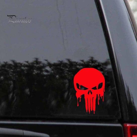 Stickers Car Sticker Self-adhesive Waterproof PET Reflective Material Skull Bloody Design for