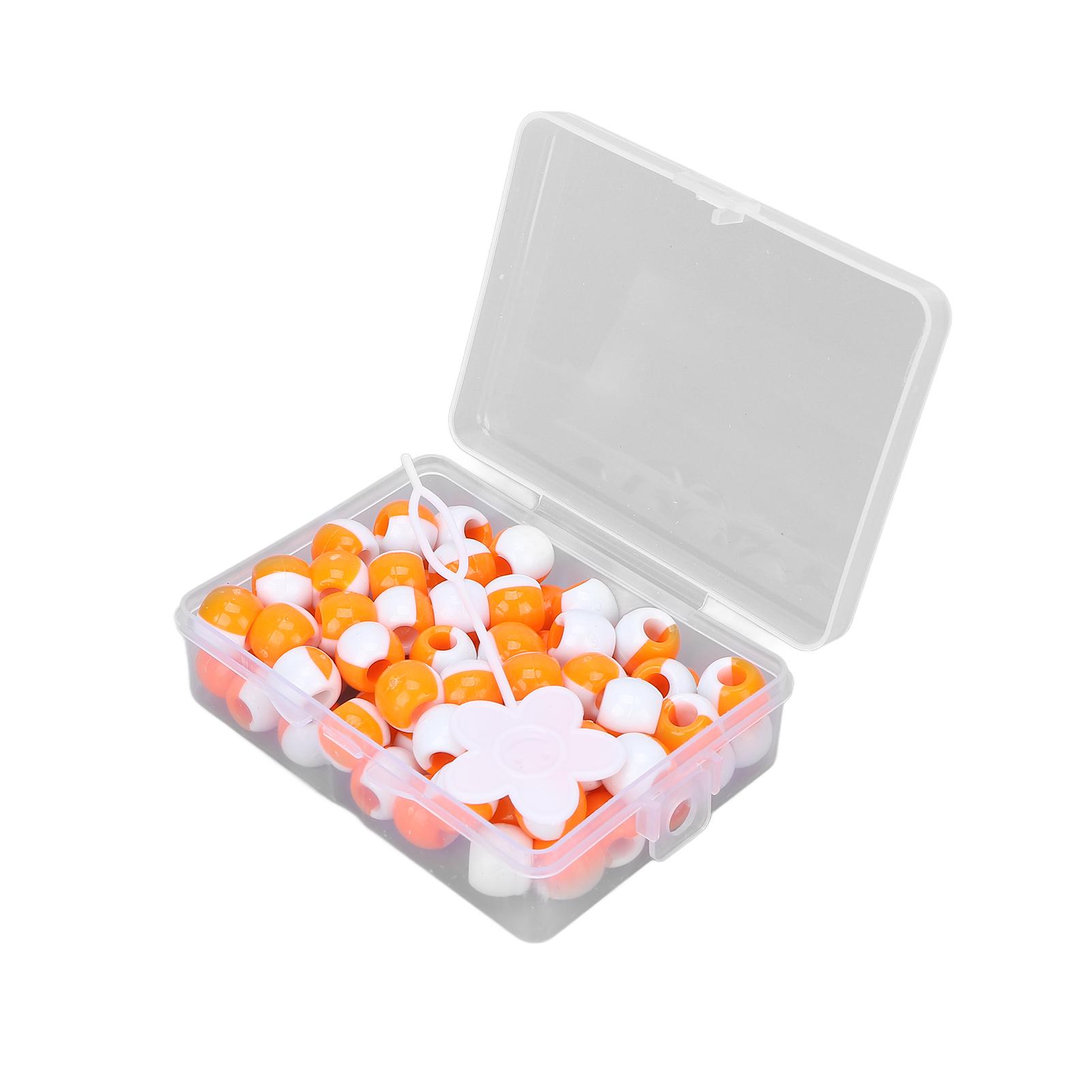 

74 шт. гибкие манжеты для волос с бусинами для волос с держателем для волос и коробкой для хранения косичек и оранжевый