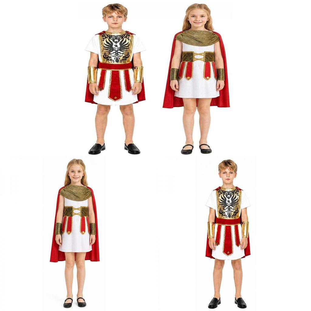 Tema Gioco Costume da Guerriero Romano Per Ragazze Festa Cosplay Performance