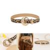 Retro Leopard Print Womens Belt With Gold Buckle For Casual Vintage Style