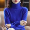 Women's Clothing For Autumn Winter 100% Mink Plush Turtleneck Pullover Sweater Ladies Cashmere Sweater