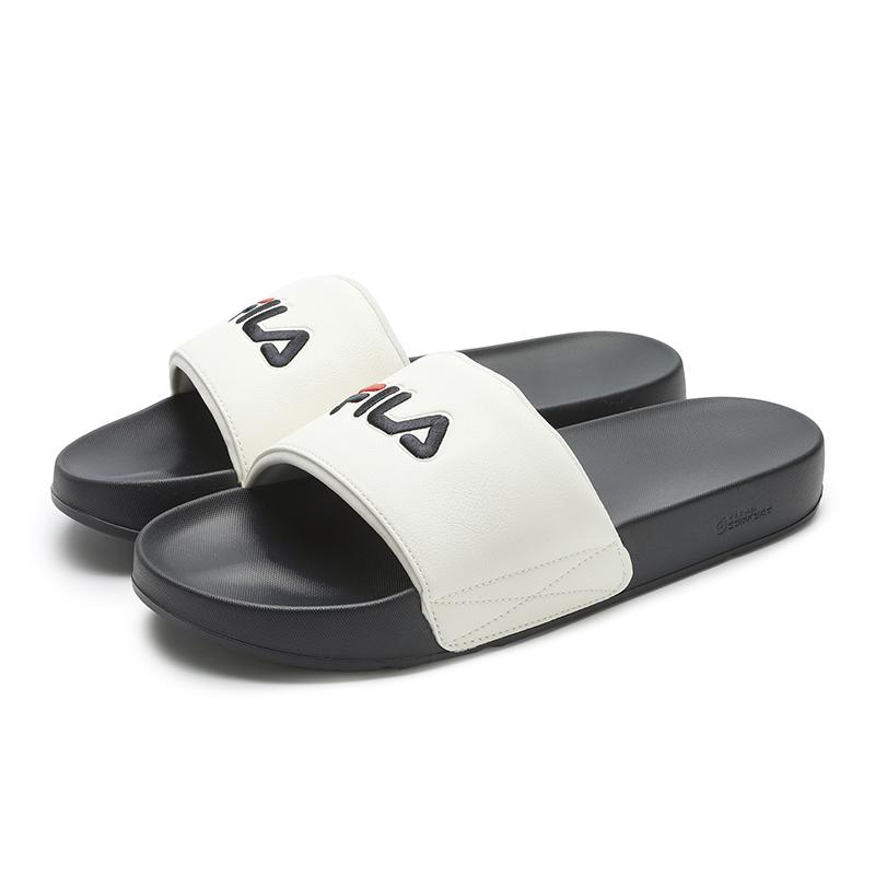 FILA Drifter Fashion Versatile Casual Comfortable Retro Slide Sandals Men Footwear Off-White F12M422504FAW
