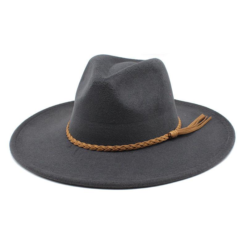Vintage Wool Felt Fedora Hat With Wide Brim For Outdoor Travel And Casual Wear